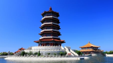 Chinese Temple - building, chinese, temple, religious