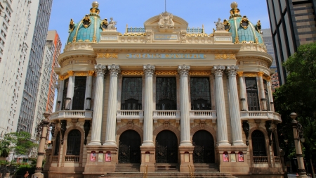 Municipal Theatre in Rio De Janeiro - building, brasil, rio de janeiro, municipal, theatre