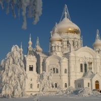 White Russian Church in the Snow