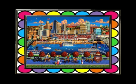 Cincinnati by artist Eric Dowdle - 1, 2, 3, 4