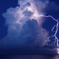 Lightning above the Sea