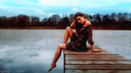 Beautiful-Russian-Model 39 - lake, girl, model, outdoors