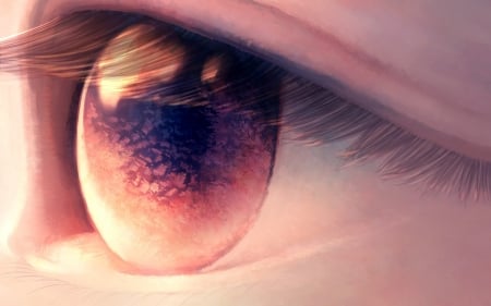 Eye - ochi, pink, anime, eye, manga