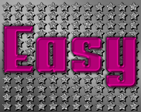 Easy - gizzzi, silver, glitter, easy, word, text, stars, pink