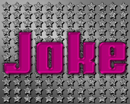 Joke - word, glitter, gizzzi, silver, stars, pink, joke, text