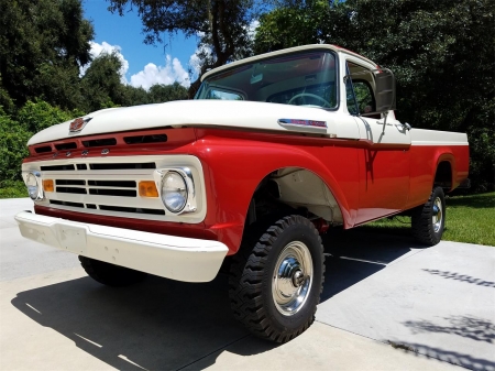 1962 Ford F100 - Car, Ford, Red, Truck, Pickup, Old-Timer, F100