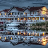 Hotel Reflection in the Lake