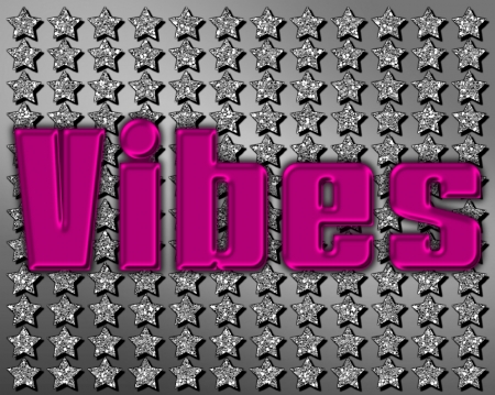 Vibes - gizzzi, vibes, silver, glitter, word, text, stars, pink