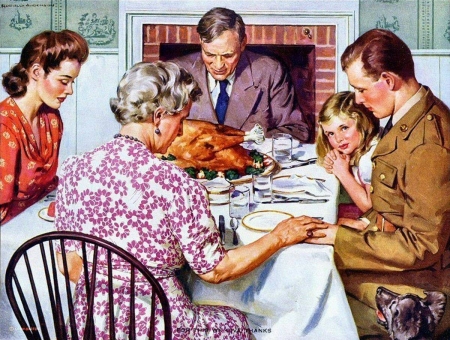 thanksgiving - thanksgiving, winter, vintage, family