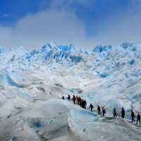 Hikers at Perito Moreno Glacier