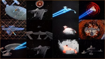 Original Star Trek Series Effects - Planet Killer, Enterprise, Tholian Ships, Klingon Ship, Space Station K7, Star Trek, phasers