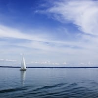 Yacht on Lake Chiemsee 