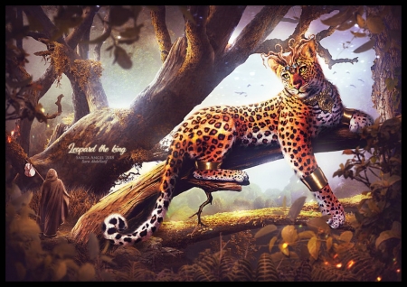 ♥ - abstract, fantasy, leopard, art