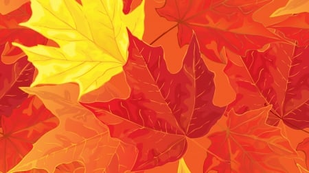 Autumn leaves - red, frunza, leaf, orange, yellow, texture, skin, autumn