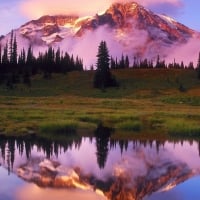 Mountain Reflection in the Lake