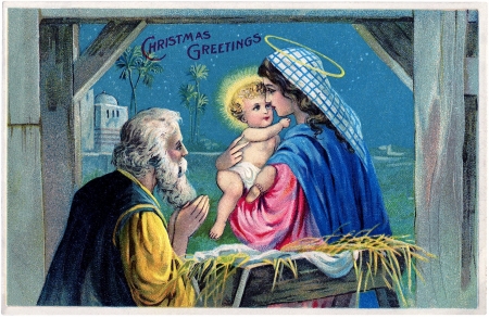 Christmas greetings - christmas, jesus, christ, holiday, nativity, mary