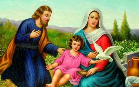 Holy family - christ, jesus, mary, god, family, virgin