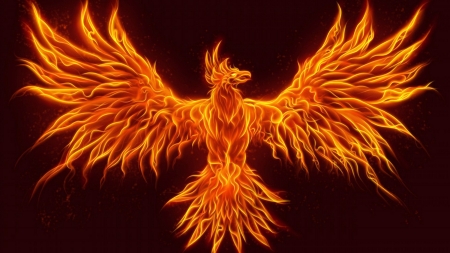 Phoenix - abstract, flames, phoenix, fantasy