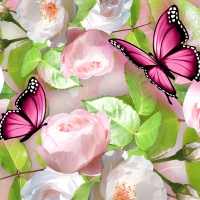 Peonies & Butterflies