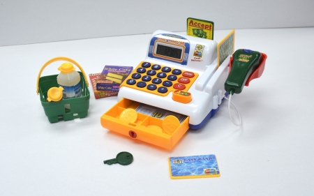 Toy Cash Register - play, game, childhood, cash register, toy