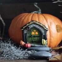 Fall Fairy Pumpkin  Door House