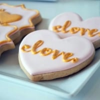 Pink And Gold Love Cookies