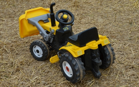 Toy Excavator - Quadracycle    - play, excavator, childhood, quadracycle, tractor