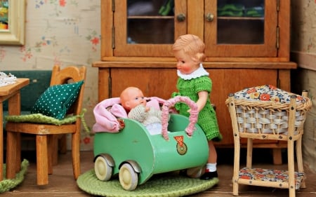 Doll House - dolls, furniture, toys, interior, house