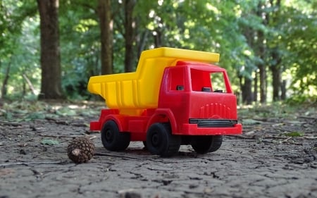 Toy Truck - truck, childhood, car, toy