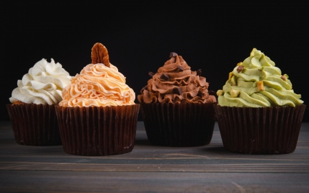 Cupcakes - cream, dessert, sweet, cakes