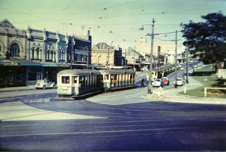 1940's oxford st paddington sydney - building, street, shop, tram