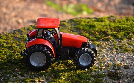 Toy Tractor - childhood, technique, toy, tractor