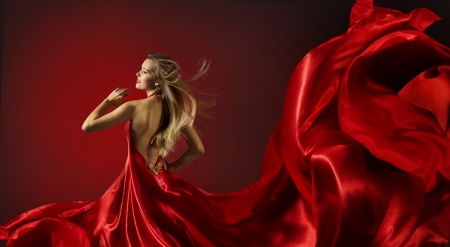 The new art of dancing - art, girl, red, dress