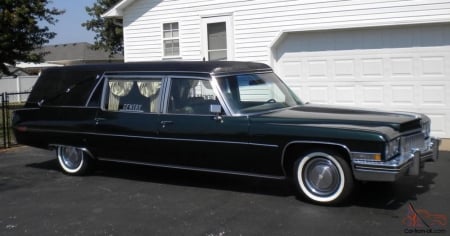 1973  cadillac hearse - hearse, car, building, cadillac