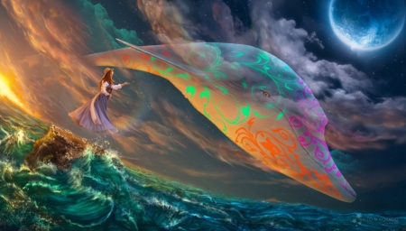 ♥ - abstract, fantasy, art, lady