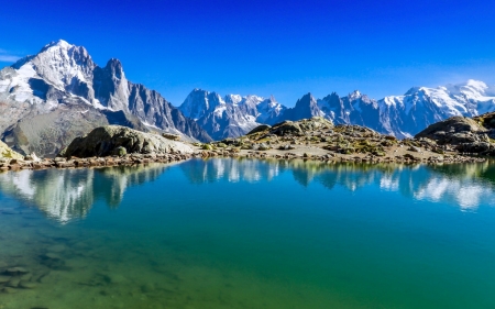 Lake Blanc, France - lake, nature, water, mountain