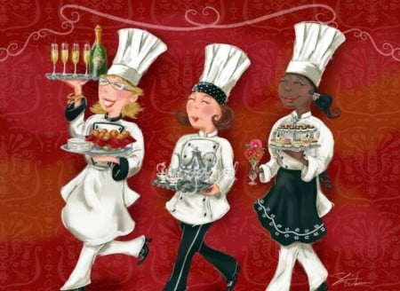 Lady Chef - Food, Drink, Hat, Lady, Chef