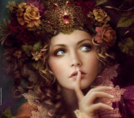 *** - art, people, digital art, flowers, fantasy