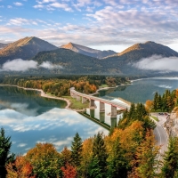 Lake Sylvenstein in Germany