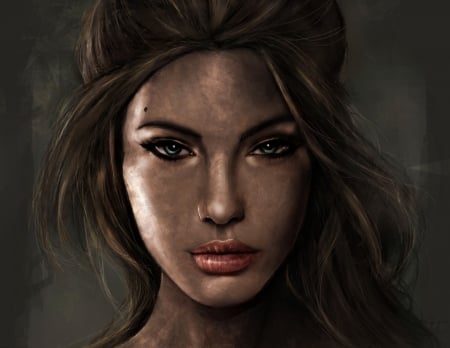 Girl - Girl, Tomb Raider, Look, Portrait, Art