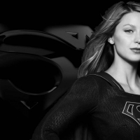 Supergirl In Black and White 2