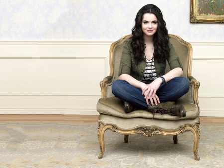 Vanessa Marano - jeans, Vanessa Marano, boots, Marano, 2018, actress, chair, model, Vanessa, wallpaper