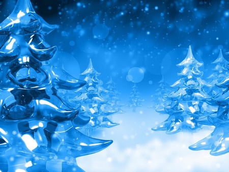 christmas wallpaper blue jpg - snow, trees, chirstmas, blue