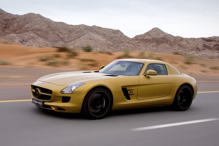 Mercedes SLS AMG Desert Gold - car, sls, mb, amg, tuning