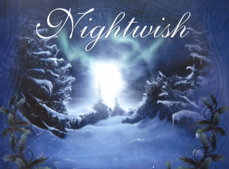 Nightwish - trees, nightwish, blue, snow, winter, fullmoon