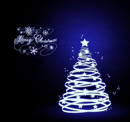 Merry Blue Christmas - fascinating, cool, beauty, awesome, lovely, blue