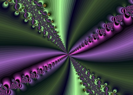 Dreamy Trippy - fractal, trippy, black, fuschia, fractals, purple, green, dreamy, twisted, vortex