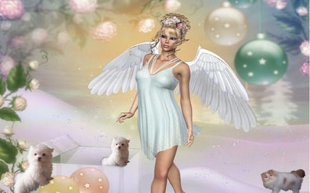 a christmas angel - angel, christmas