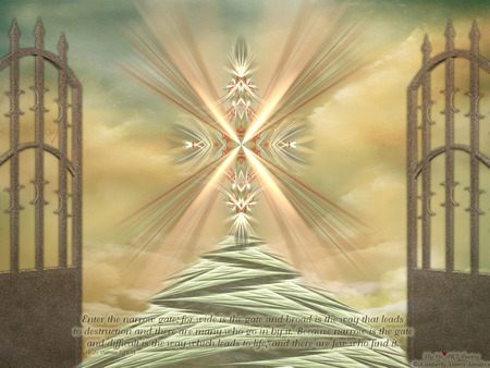 gate of heaven - abstract, cross