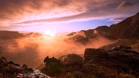 Hill Top Beauty During Sunset - fascinating, cool, beauty, lovely, warm, amazing